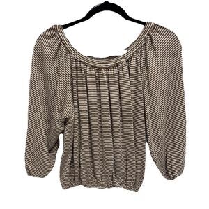 Max-studio Women's Brown and Tan Blouse